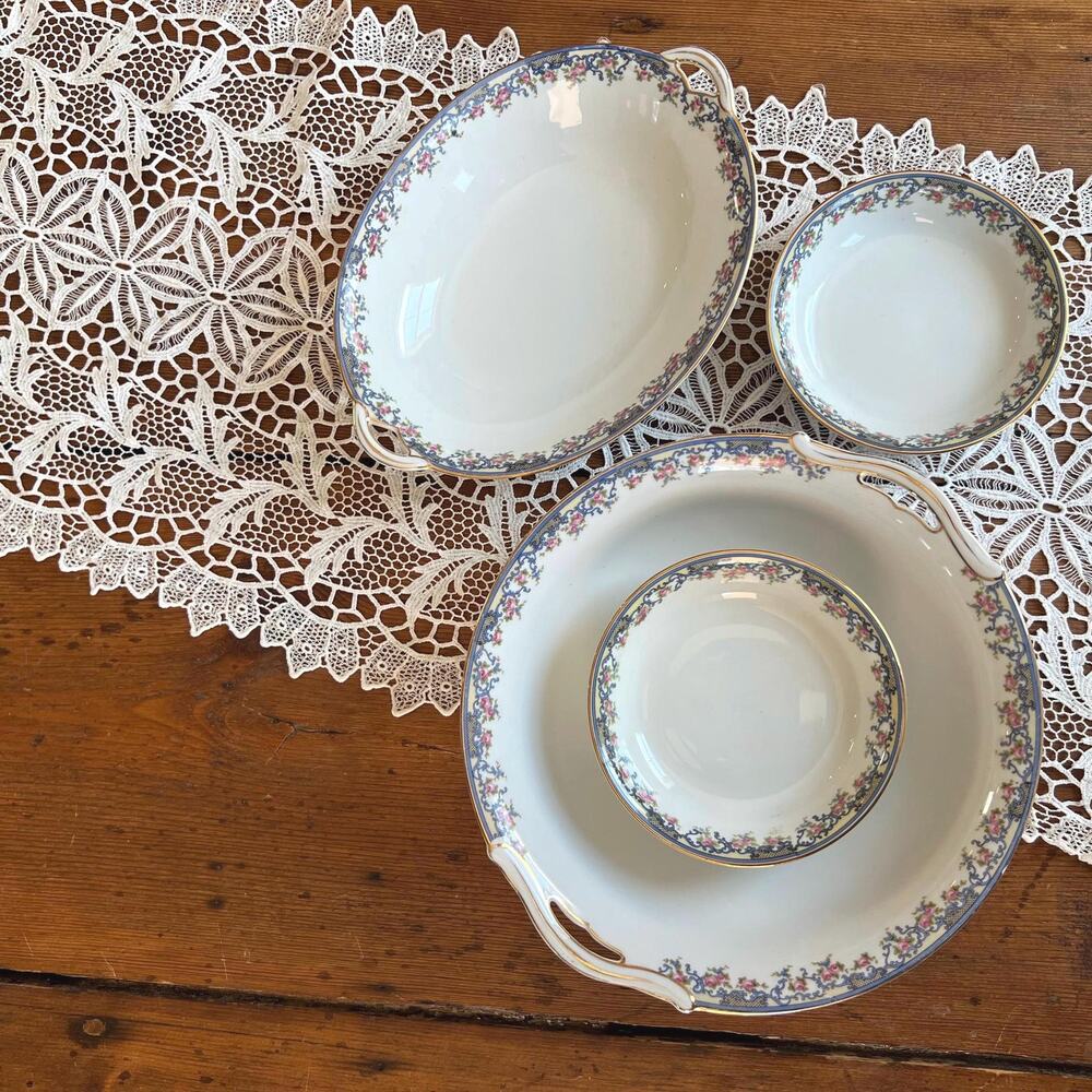Noritake Serving Dishes Heirloom Bridal Shower Gift Idea Feminine Luncheon Decor
